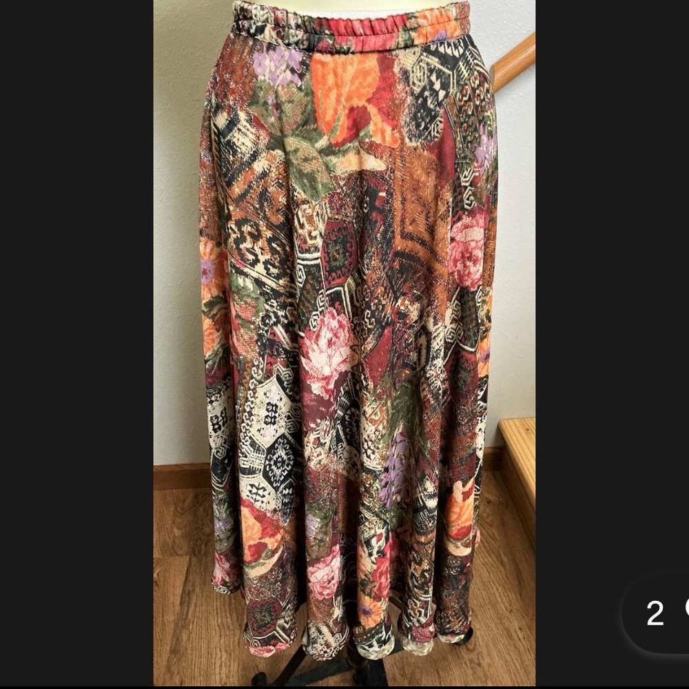 Y2K cold water creek reversible maxi skirt